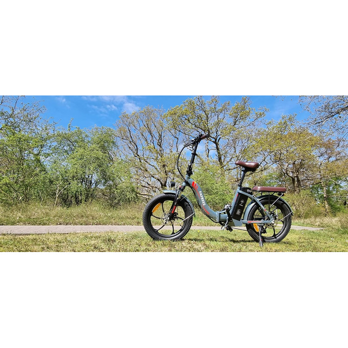 Електровелосипед Fafrees F20 250W 20'' для міста, складаний, 36V 16Ah знімний акумулятор, фетбайк для жінок і чоловіків, швидкість до 25 км/год