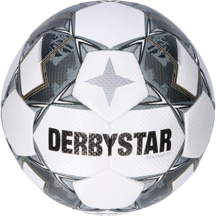 Футбольний м’яч Derbystar Brillant TT v23 біло-золотий-срібний, розмір 5
