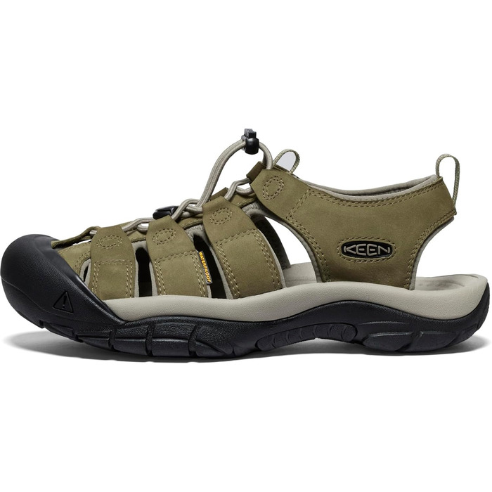 KEEN Newport - чоловічі водяні сандалі з закритим носком, шкіряні (44 EU, Martini Olive Brindle)