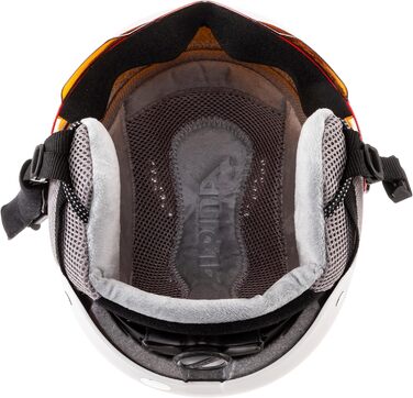 Гірськолижний шолом Alpina Arber Visor Q-Lite з візором, білий матовий, 54-58 см, для дорослих, контрастне скло, легкий, преміум-якість