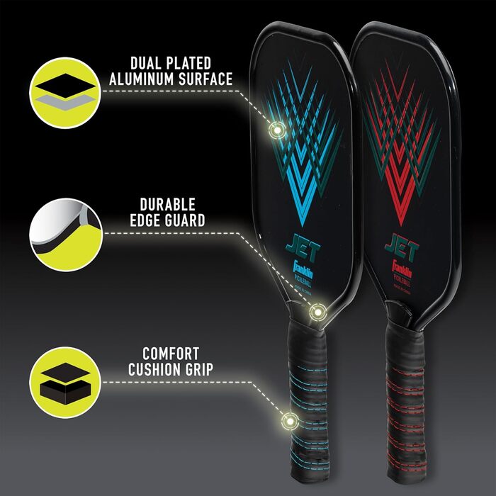 Набір для піклболу Franklin Sports: ракетки та м'ячі (4 шт.), схвалено USAPA