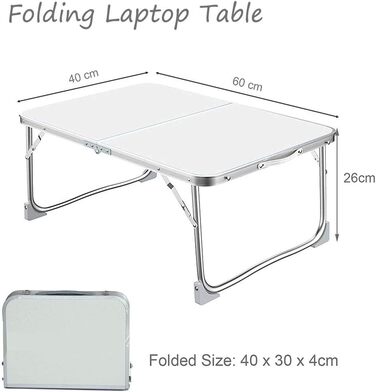Складний стіл EFAN для кемпінгу 120x60x70 см, вантажність 150 кг, з ручкою для перенесення, висота регулюється