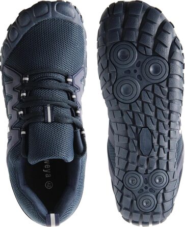 Жіночі кросівки для тренувань Weweya: мінімалістичні, для трейлраннінгу, широка передня частина, блакитні, регульований язик (39 EU)