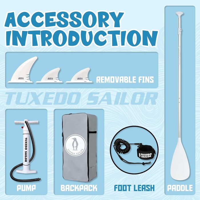 SUP дошка надувна Tuxedo Sailor 320 см рожева для дорослих з аксесуарами