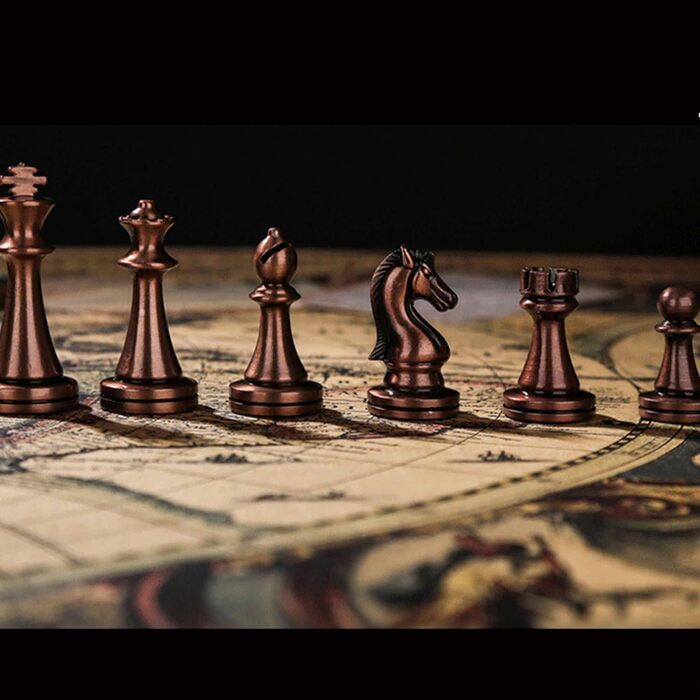 Шаховий набір MZSX з чистого металу: розкладні шахи для дітей та дорослих, подарунок на Новий рік