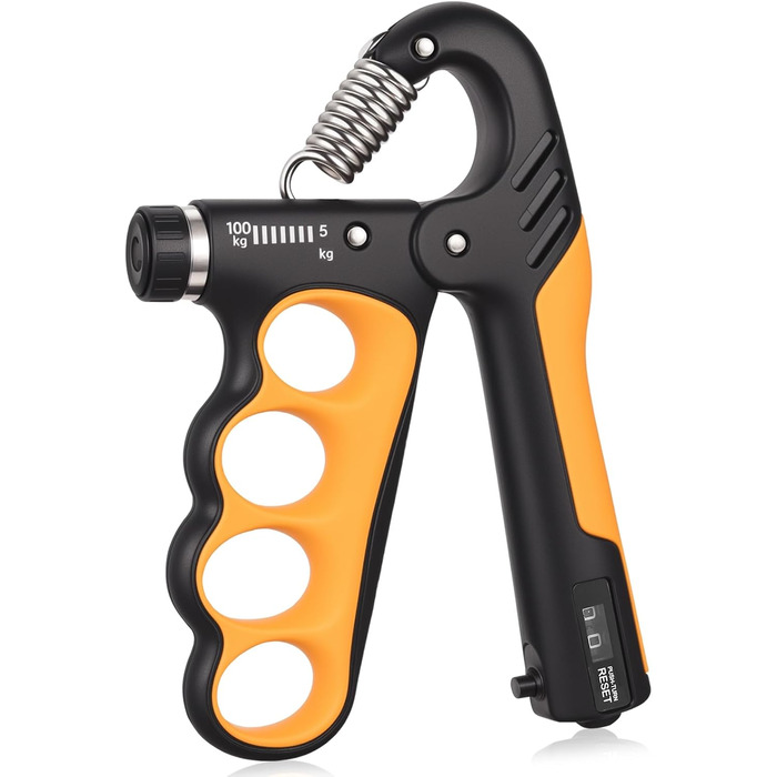 Регульований ручний тренажер для зміцнення рук та пальців, 5-100 кг, набір для тренувань, помаранчевий