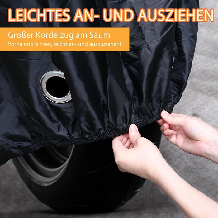 Водонепроникна накидка для мотоцикла LIHAO - захист від зими та вологи (245x105x125 см)