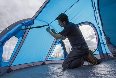 Намет Vango Venture 250 Tunnel: Сімейний намет з окремою спальнею та просторим тамбуром, Річковий Синій
