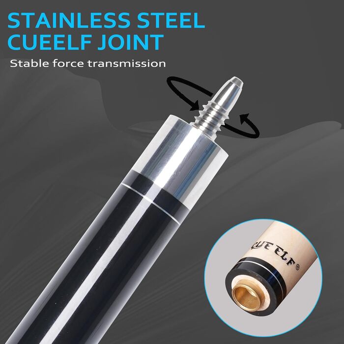 Більярдний кий CUEELF з канадського клена, 13 мм наконечник, вага 553-595 г, для барів, клубів та гри в більярд