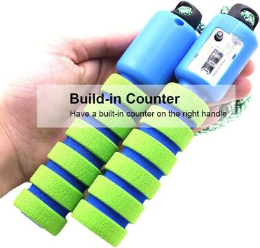 Стрибкова скакалка Sunshine Smile Springseil: для боксу, спорту, дітей, з лічильником (червоний, жовтий)