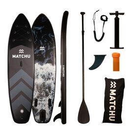 SUP дошка Matchu для плавання стоячи (Stand Up Paddling) – Комплект, до 150 кг, 320x81x15 см, з антиковзким покриттям