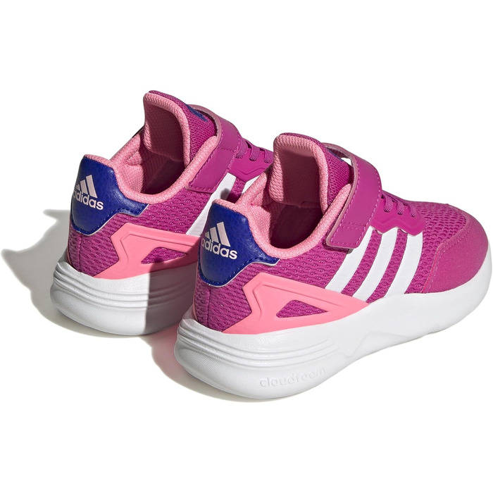 Кросівки Adidas для дітей унісекс, бігові, з еластичними шнурками, кольори фуксія та білий, розмір 38 EU