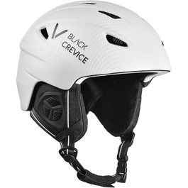 Шолом гірськолижний BLACK CREVICE Streif I, білий матовий карбон/чорний, регульований, для чоловіків та жінок