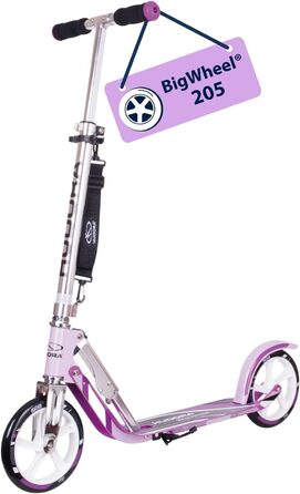 Самокат HUDORA BigWheel 205 алюмінієвий, складаний, міський, для дітей та дорослих, до 100 кг, з підніжкою