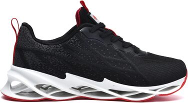 Кросівки для бігу та вулиці Frysen: дихаючі, для чоловіків та жінок, розміри 38-46 EU, білі (38 EU, чорний/червоний)