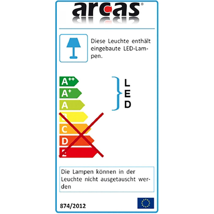 Ліхтар для кемпінгу Arcas 30720008 з 30 LED, мідний, з металевим гачком, 120 люмен, на батарейках, для кемпінгу, відпочинку на човні або вечірок у саду, 8.8 x 8.8 x 12.4 см