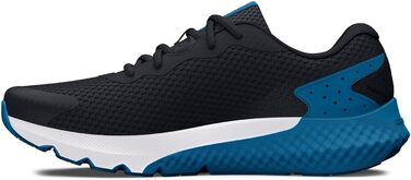 Дитячі кросівки Under Armour Ua Rogue 3 Al для дівчаток, бігові, з технологією Visual Cushioning, чорний, синій, помаранчевий (30 EU, широка ширина)