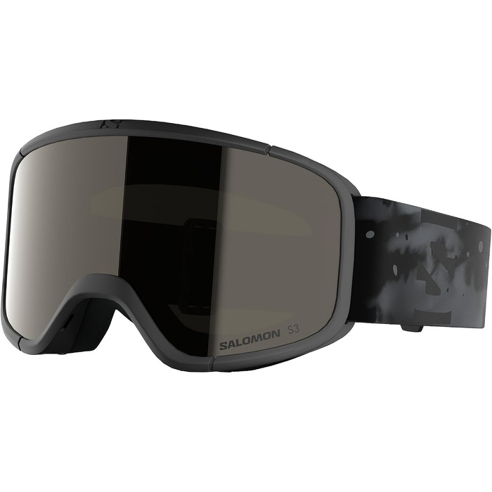 Маска для лиж та сноуборду Salomon Aksium 20 S Unisex, чорна (Black Deep), захисні окуляри для гірських видів спорту