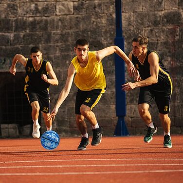 Баскетбольний м'яч Jicsetk, розмір 5/7, міні-баскетбол для дітей, Outdoor/Indoor, блакитний