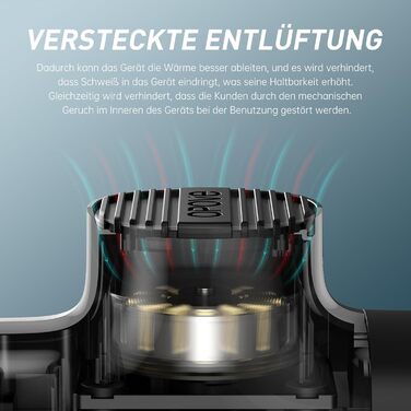 Масажний пістолет OPOVE M3 Pro 2, 2500 об/хв, LED-дисплей, для зняття м'язового болю, світло-сірий