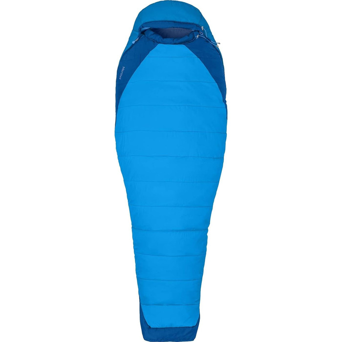 Сплячий мішок Marmot Trestles Elite Eco 15, легкий та екологічний, для трьох сезонів, ідеальний для кемпінгу та трекінгу, Clear Blue/Classic Blue 4863, LZ