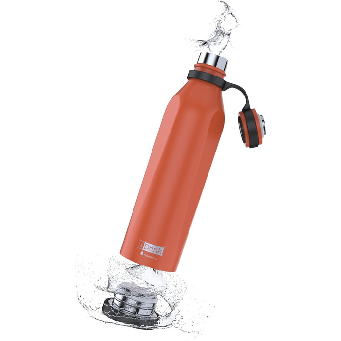 IDRINK® b-evo революційна термобутилка з нержавіючої сталі, 3-шарова ізоляція, подвійна кришка, 500 мл (MODIGLIANI)
