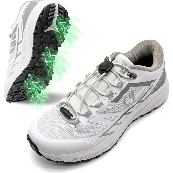 Черевики для трейлраннінгу Earthinglife Grounding для чоловіків: Заземлення для природного зцілення, водонепроникні туристичні черевики, антиковзаюча підошва з гуми (40.5 EU)