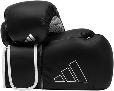 Боксерські рукавички adidas Hybrid 80 16oz для боксу, MMA, кікбоксингу, тренувань, чорні/білі, унісекс