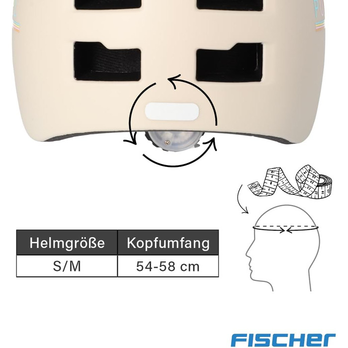 Дитячий велосипедний шолом FISCHER BMX з LED-ліхтарем, для велосипеда, скейтборду, екстриму