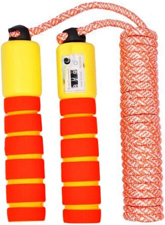 Стрибкова скакалка Sunshine Smile Springseil: для боксу, спорту, дітей, з лічильником (червоний, жовтий)