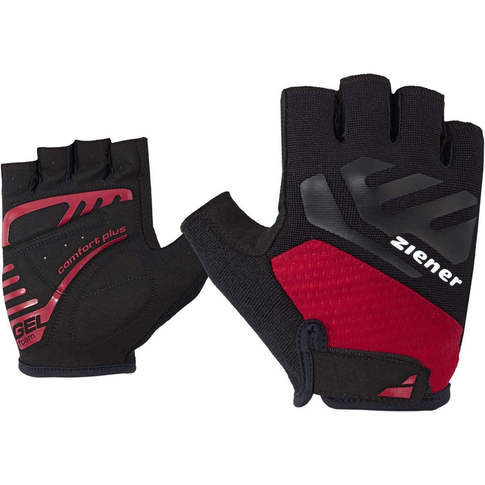 Велосипедні рукавички Ziener Caecilius для чоловіків: гірські, короткі, дихаючі, амортизуючі, неслизькі, червоні