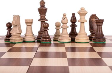 Преміум шаховий набір з махагоні Square Pro Schach №6, дошка та фігури Staunton 6, дерев'яні