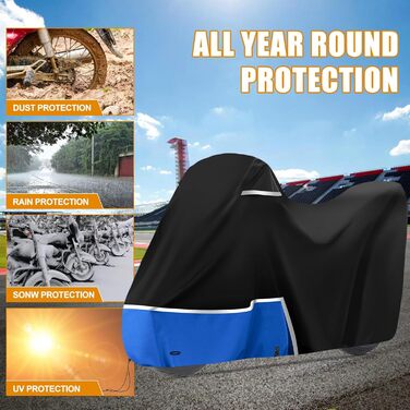 Водонепроникний чохол для мотоцикла BMW R1250GS, R1300GS, F650GS, F750GS (з кофрами), тканина Oxford 420D, всесезонний захисний чохол від дощу та сонця