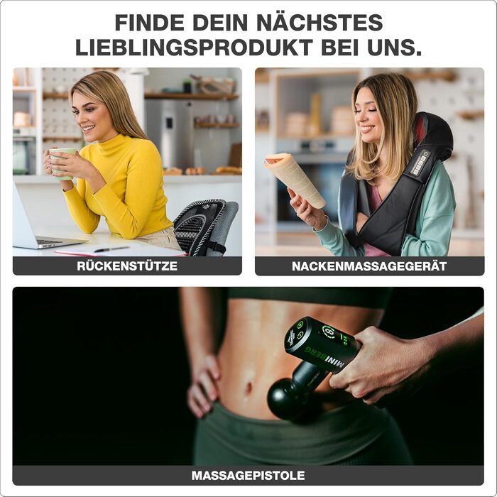 Масажер для шиї та спини Donnerberg Shiatsu з функцією прогріву, ударний, гарантія 7 років, сертифікат TÜV Süd