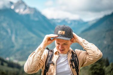 Унісекс кепка-снепбек Jumping Bird темно-сіра, вовняна бейсболка з регульованим розміром для активного відпочинку