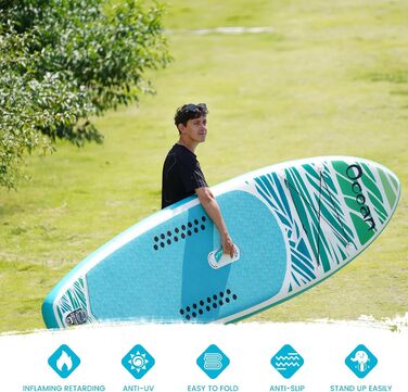 Надувна SUP-дошка FunWater Dolphin для дорослих, повний комплект: весло, насос, рюкзак, ланцюг, водонепроникна сумка