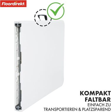 Зручний розкладний садовий столик Floordirekt Akita 120x60 см - для тераси, балкону, кемпінгу