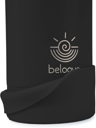Термос-пляшка beloove 500 мл чорна, нержавіюча сталь, BPA-free, подвійна стінка, захисний чохол, для газованої води, не протікає, стійка до подряпин
