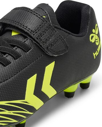 Дитячі футбольні бутси Hummel Top Star 30 EU, чорно-жовті, з клямками для різних типів ґрунту
