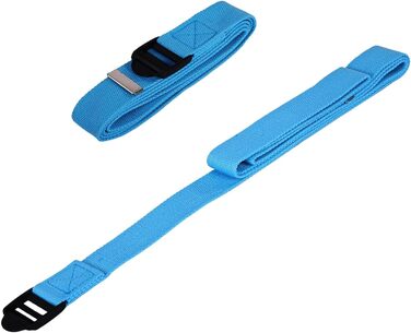 Набір для йоги BalanceFrom GoYoga 7 в 1: килимок 1/2'' з ременем, 2 блоки, рушник для килимка, рушник для рук, ремінь, наколінник, синій