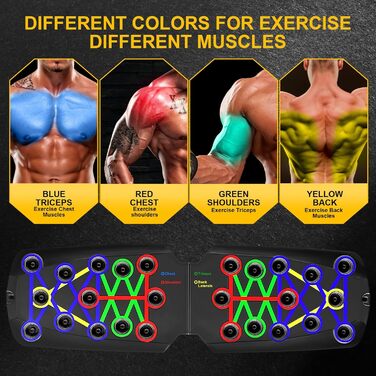 Flintronic Тренажер для віджимань 28 в 1: Фитнес-дошка для всього тіла, компактна та портативна