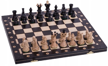 OUTLET — Дерев'яні шахи AMBASADOR Black Edition, 52 x 52 см