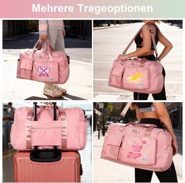 Персоналізована спортивна сумка з ім'ям для жінок та чоловіків, велика водонепроникна сумка для подорожей, фітнесу та йоги з відділенням для взуття та мокрих речей