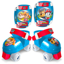 Роликові ковзани Paw Patrol (23-27) блакитно-червоні + захист для ліктів та колін