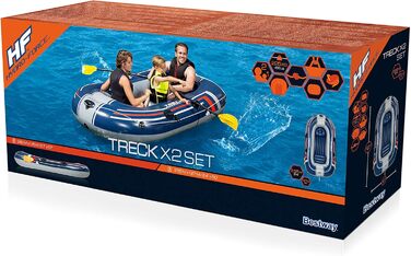 Надувний човен Bestway Hydro-Force Treck X2 для 2 осіб, 255x127x36 см, комплект весла та насос