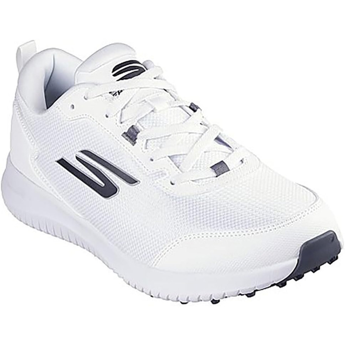 Гольф-шоу Skechers Max Fairway 4 для чоловіків (44 EU, білий, синтетика, срібляна окантовка) без шипів
