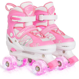 Дитячі ролики Kinder для хлопчиків та дівчаток, регульовані, з підсвіткою, 4 розміри, для початківців
