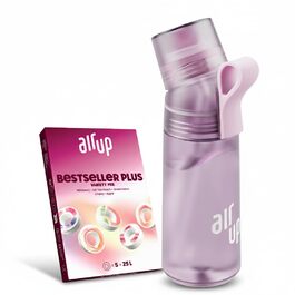Пляшка для води air up Twist Pro Лаванда 600 мл з арома-капсулами та соломинкою - фіолетова пляшка для школи, спорту, фітнесу