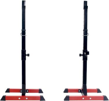 Стійка для штанги ISE Squat-Rack, 6 рівнів регулювання, 2 окремі стійки, сталева, до 200 кг, сертифікована EN 957