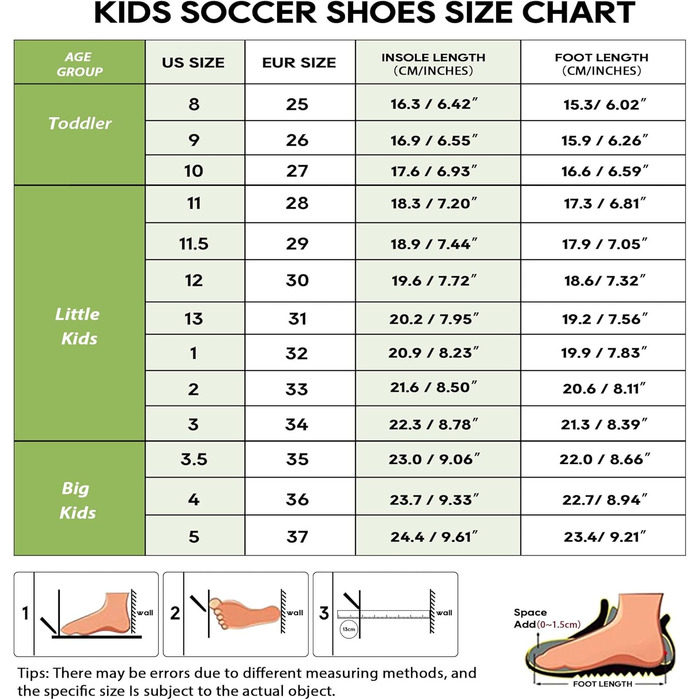 Дитячі футбольні бутси JABASIC для твердого поля, шипові, для хлопчиків та дівчаток (25 EU, Фуксія Чорний)